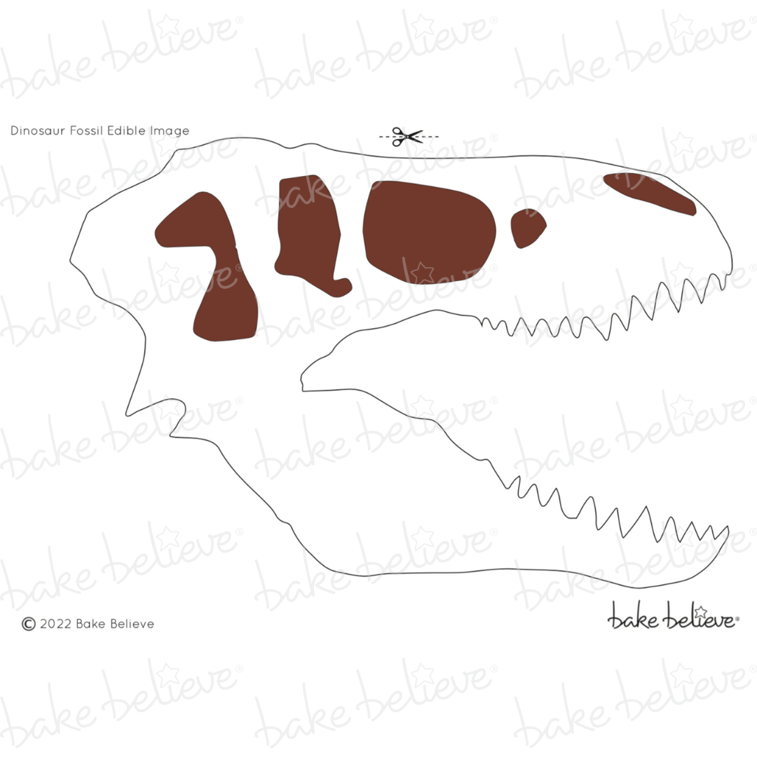 Brown Dino Fossil Edible Image