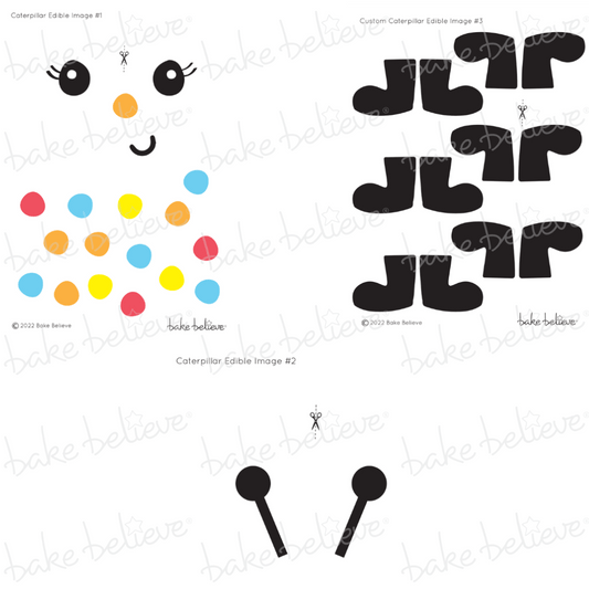 Caterpillar Edible Image Set