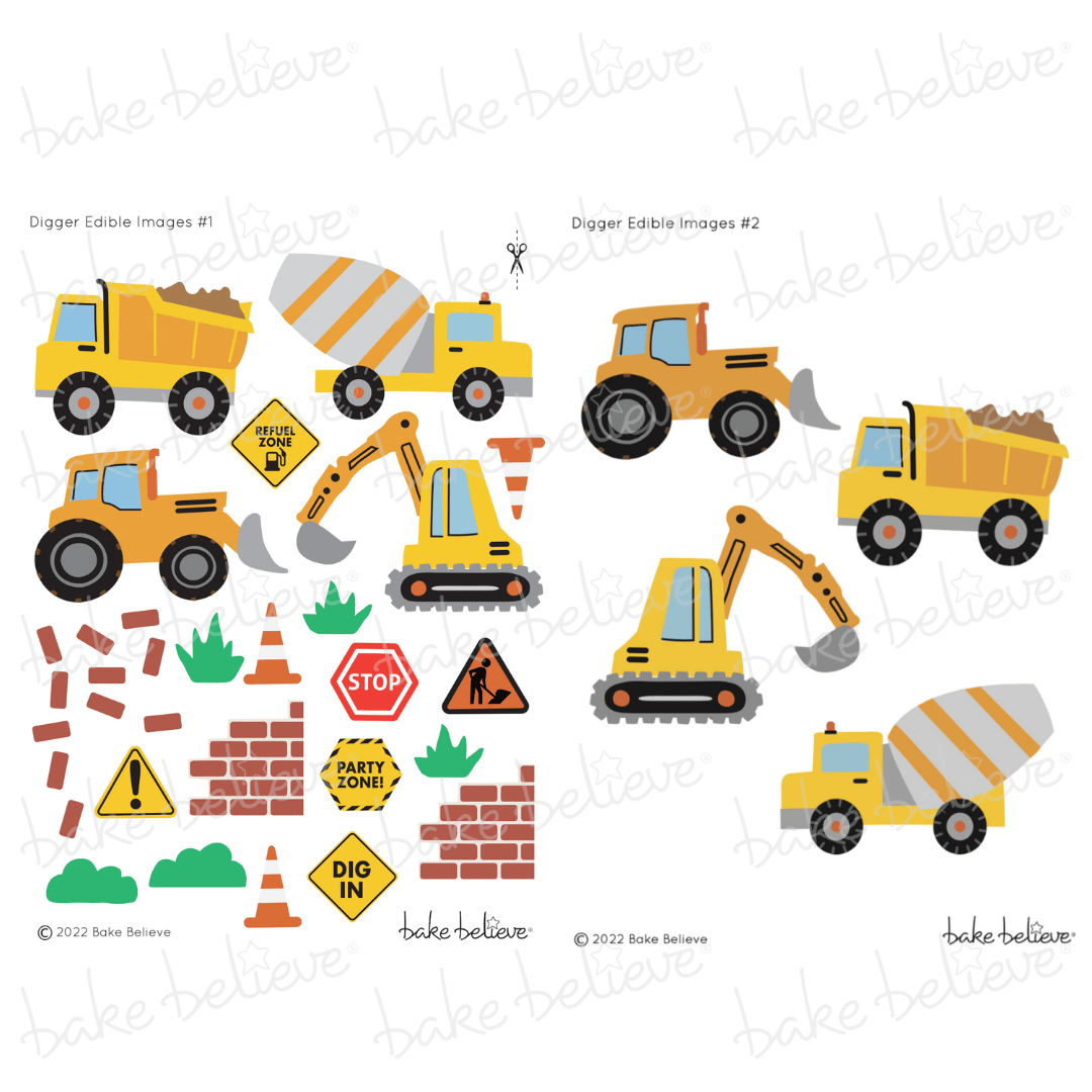 Construction Edible Image Set