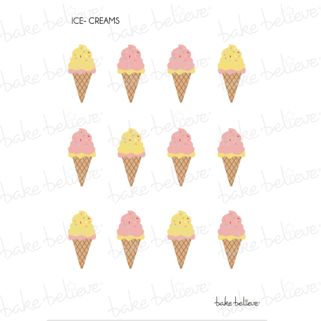 Ice cream edible images