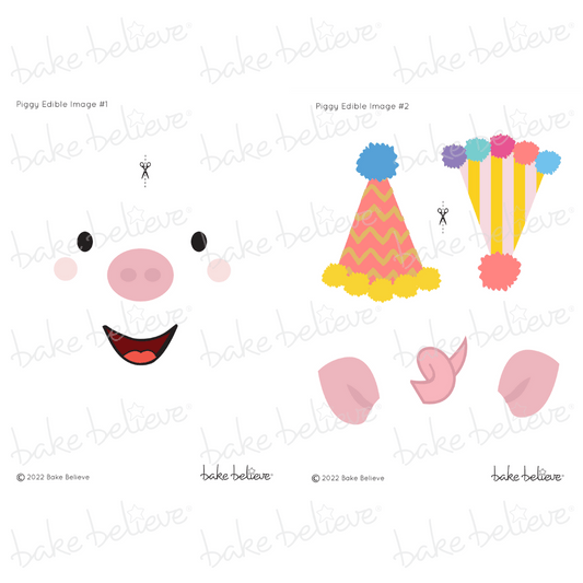 Pig Edible Image Set