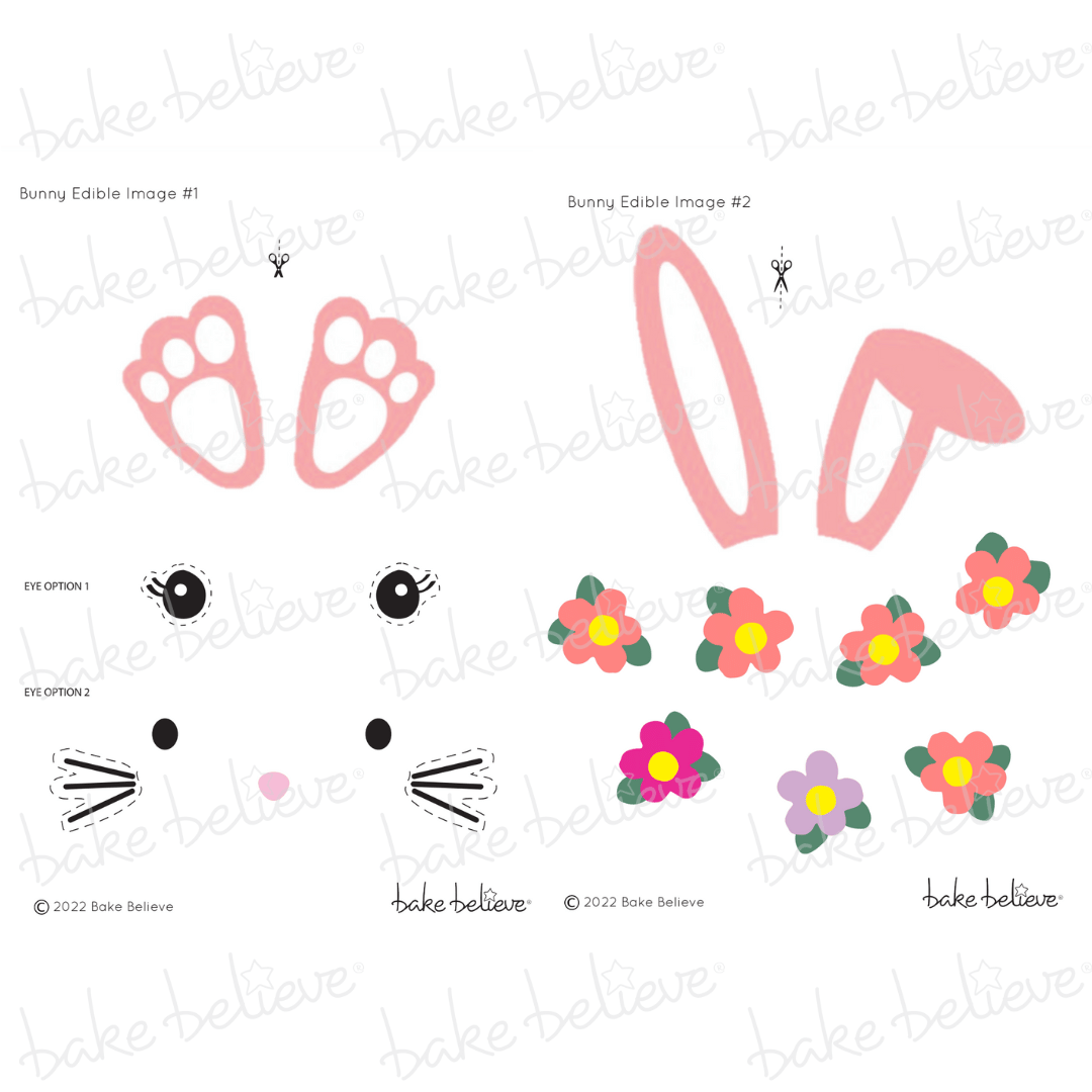 Pink Bunny Edible Image Set