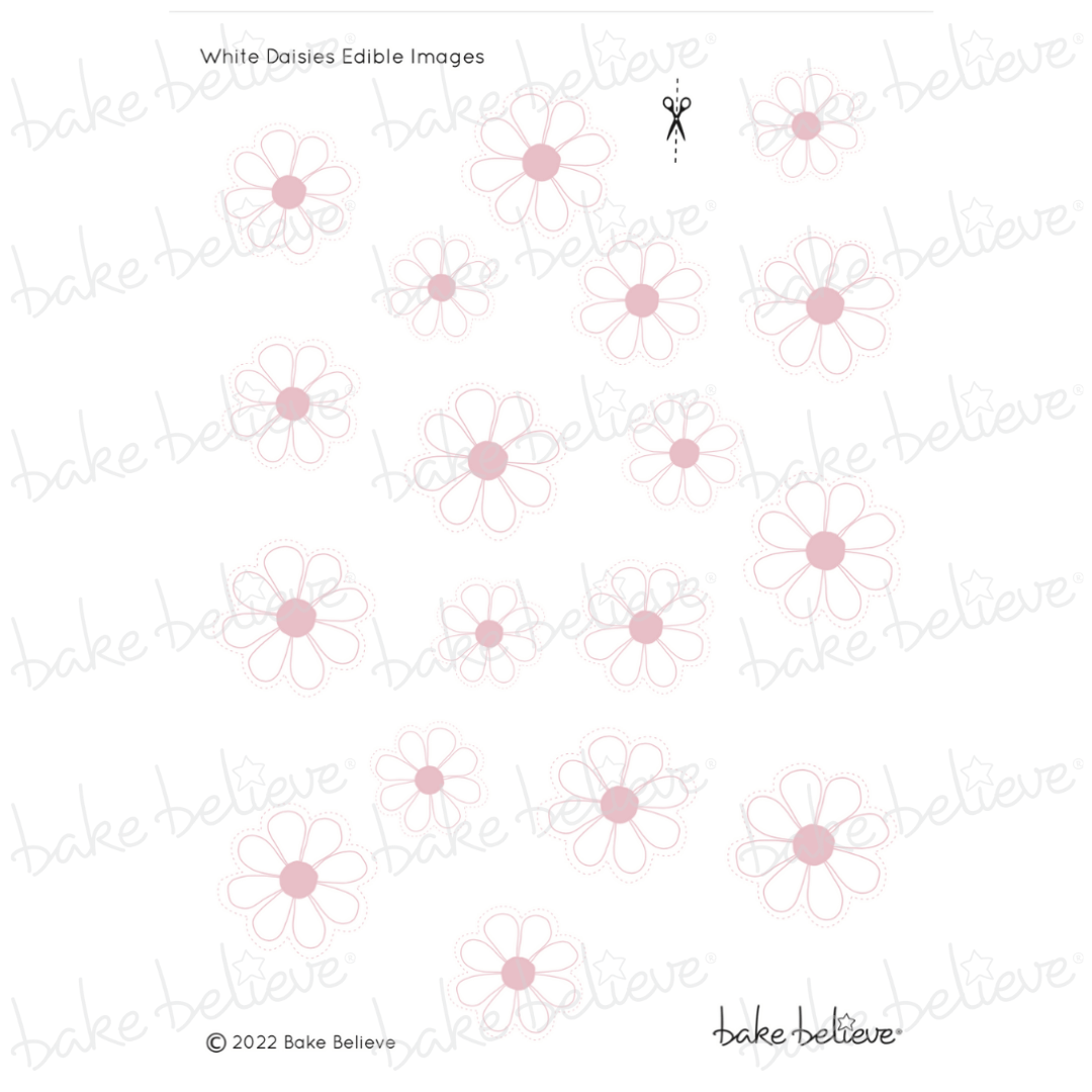 Pink Daisy Edible Images | Bake Believe