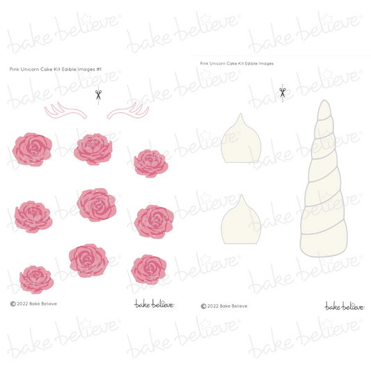 Pink Unicorn Edible Image Set