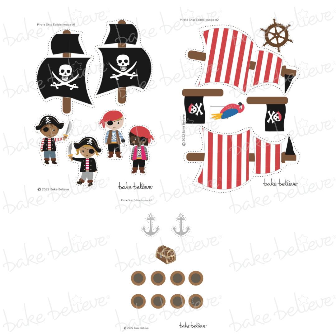 Pirate Ship Edible Image Set