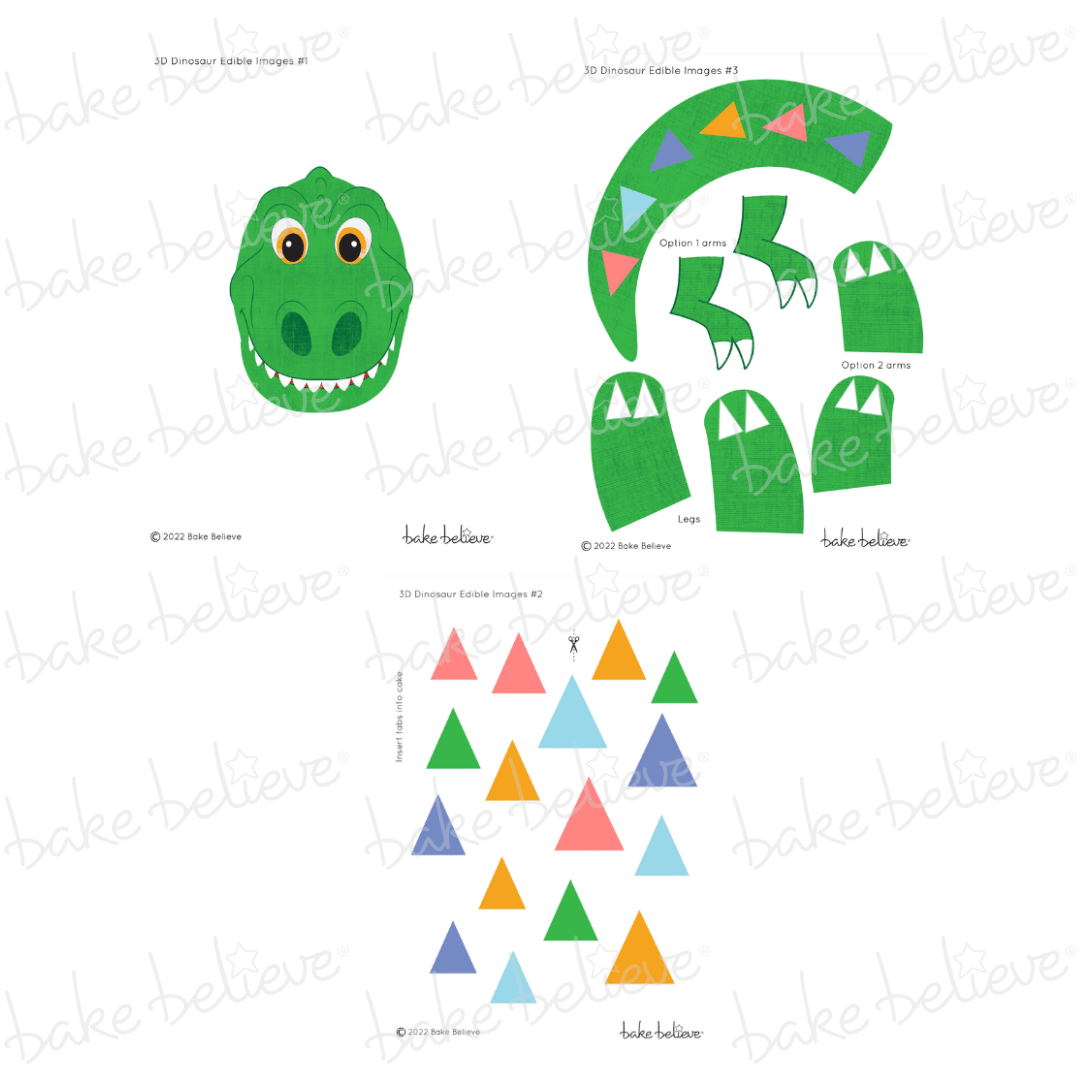 3D Dinosaur Edible Image Set