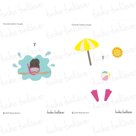 Swimming Edible Image Set