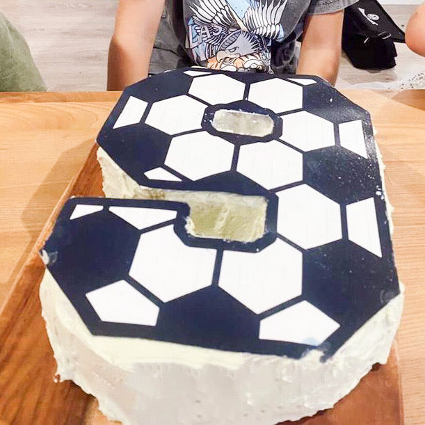 Soccer Number Cake