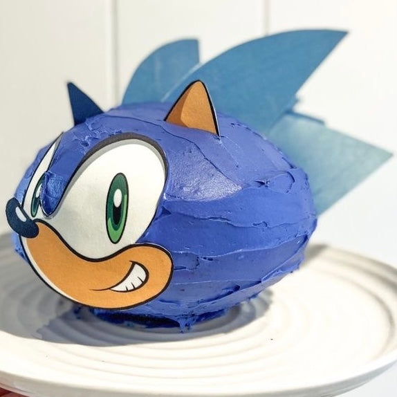 Custom 3D Blue Hedgehog Cake Kit